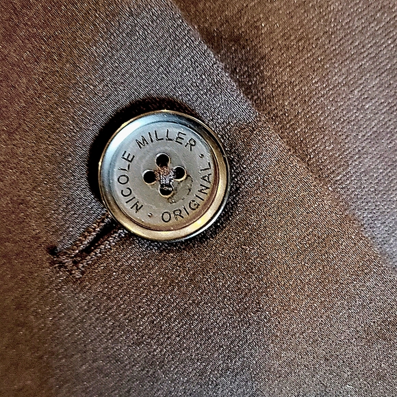 Nicole Miller Original Black 1 Button Blazer - Picture 5 of 6